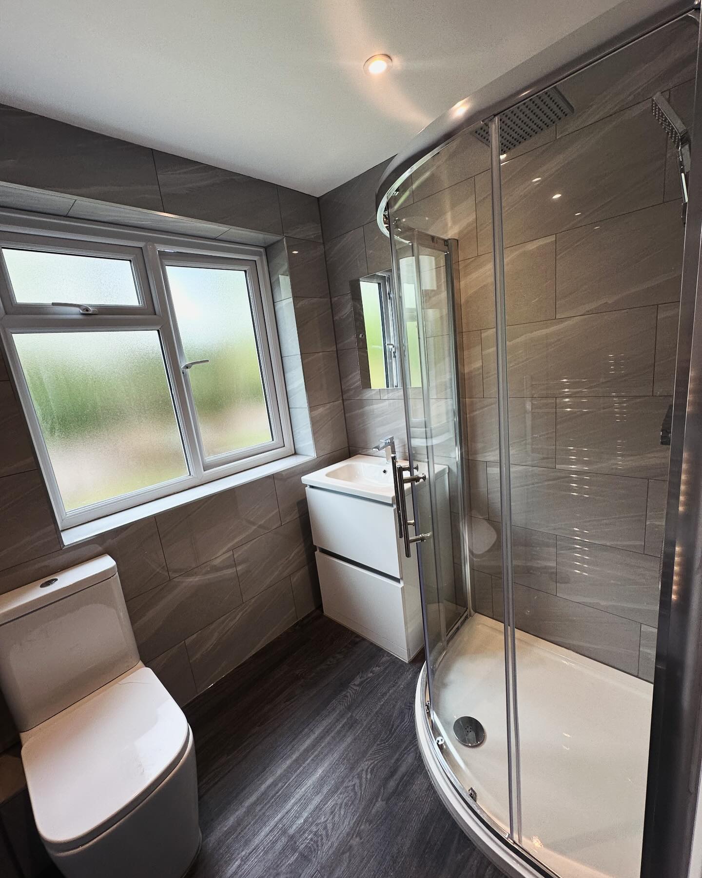 New bathroom with modern fixtures