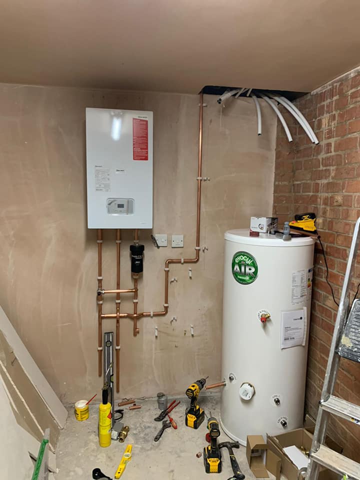 Completed plumbing installation
